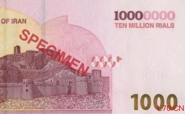 伊朗发行了一张面额为1000万里亚尔的钞票