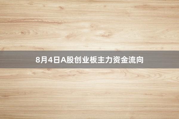 8月4日A股创业板主力资金流向