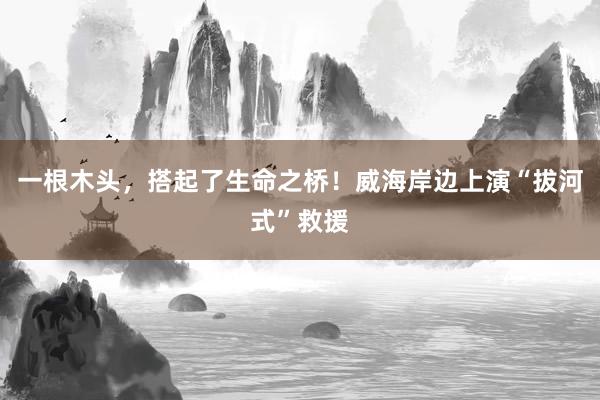 一根木头，搭起了生命之桥！威海岸边上演“拔河式”救援
