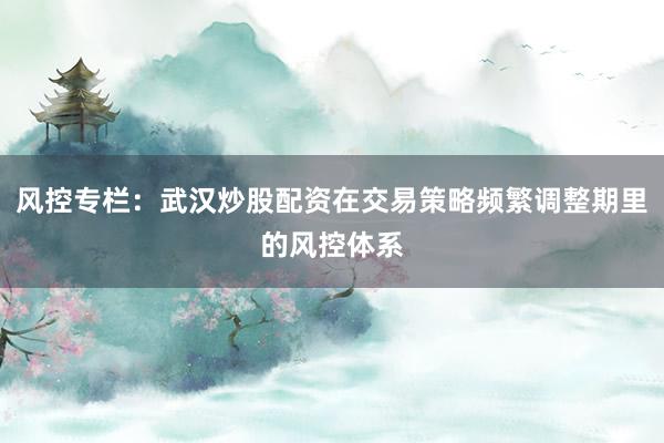 风控专栏：武汉炒股配资在交易策略频繁调整期里的风控体系