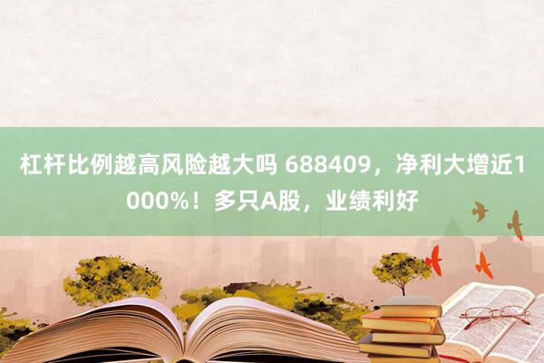 杠杆比例越高风险越大吗 688409，净利大增近1000%！多只A股，业绩利好
