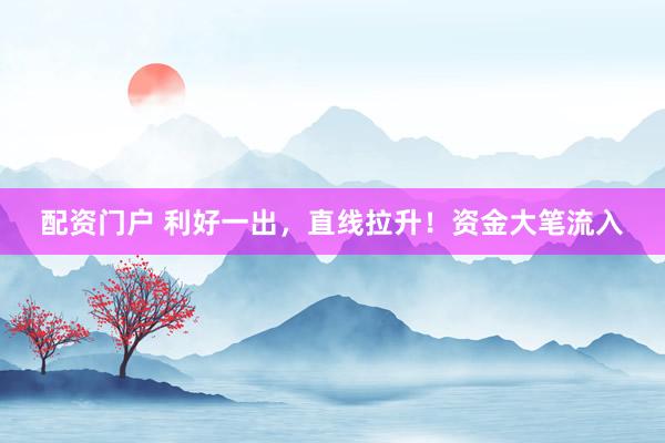 配资门户 利好一出，直线拉升！资金大笔流入