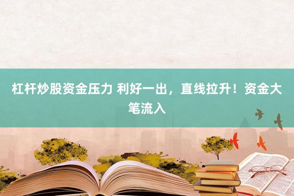 杠杆炒股资金压力 利好一出，直线拉升！资金大笔流入
