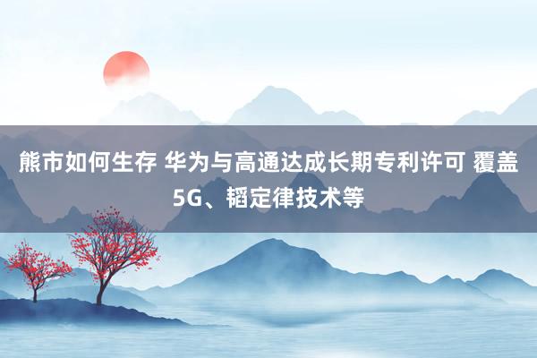 熊市如何生存 华为与高通达成长期专利许可 覆盖5G、韬定律技术等